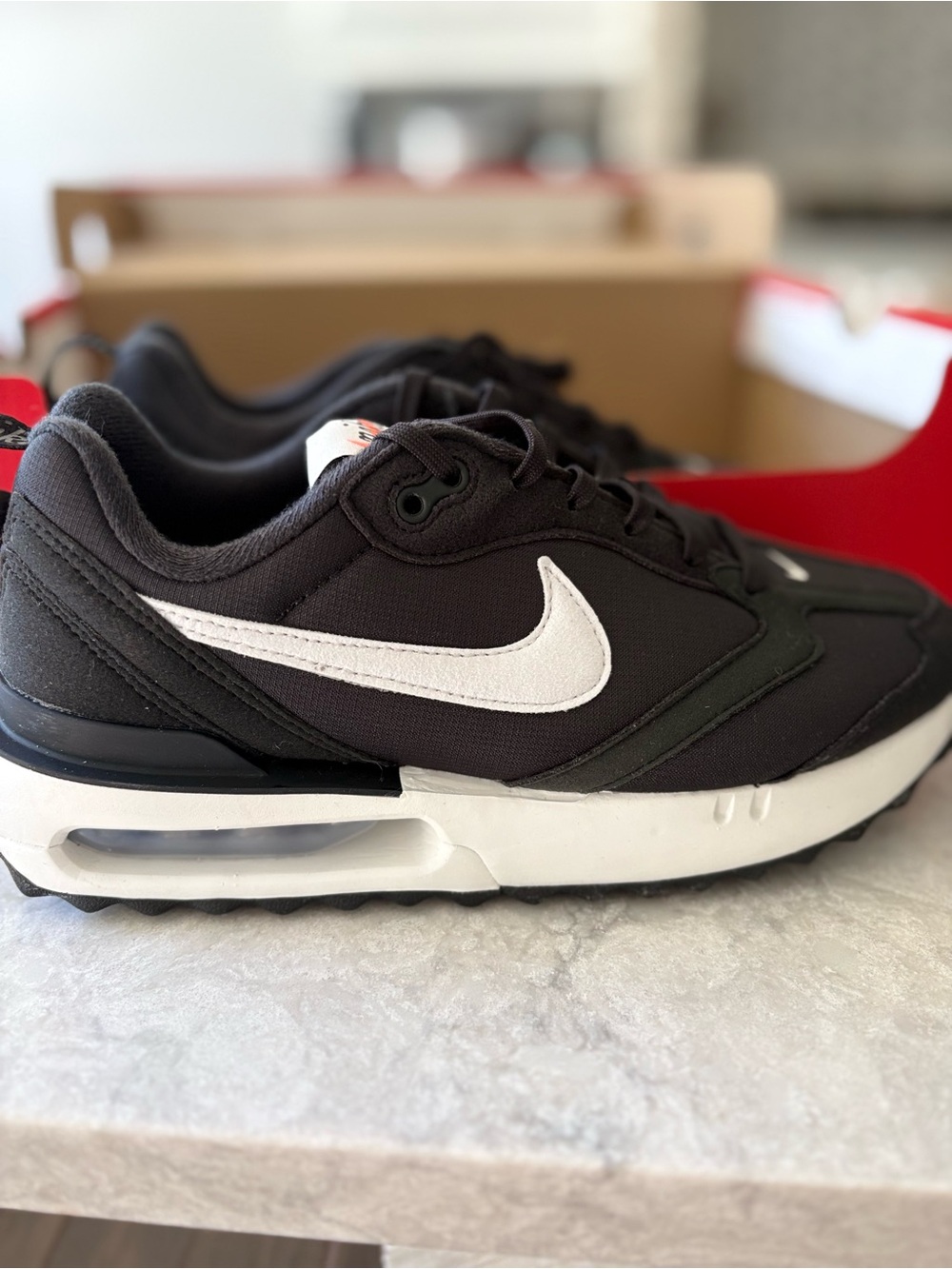 Nike Women's Black and White Air-Cushioned Athletic Sneakers - Picture 4 of 6